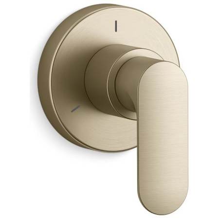 Kallista 002 Collection Single Handle Transfer Valve Trim - Less Rough-In Brushed French Gold