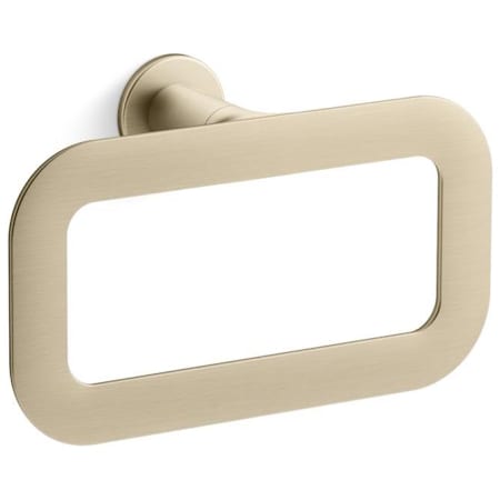 Kallista 002 Collection 9" Wall Mounted Towel Ring Brushed French Gold