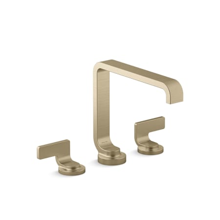 Kallista Guise Collection Deck Mounted Tub Filler Brushed French Gold