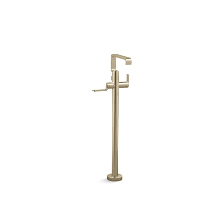 Kallista Guise Collection Floor Mounted Clawfoot Roman Tub Filler Brushed French Gold