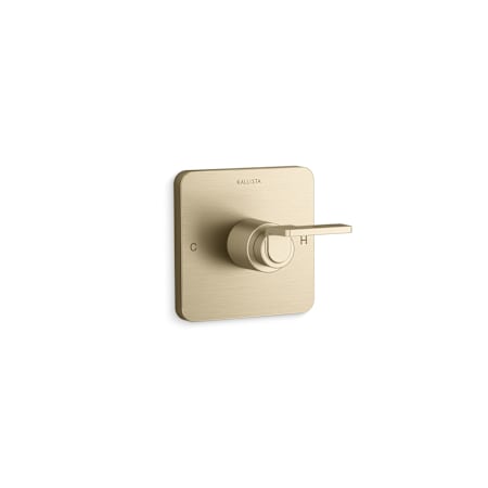 Kallista Guise Collection Thermostatic Valve Trim Only with Single Lever Handle - Less Rough In Brushed French Gold