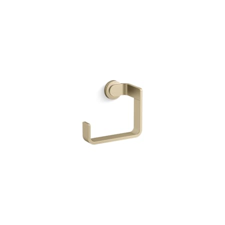 Kallista Guise Collection 6-5/8" Wall Mounted Towel Ring Brushed French Gold