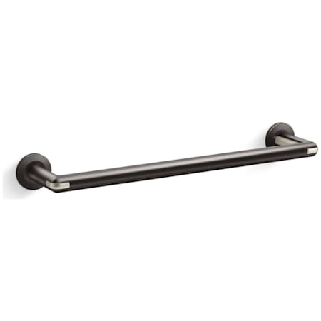 Kallista Vice 20-1/4" Towel Bar Brushed Graphite / Brushed Nickel