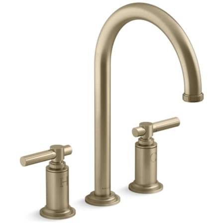 Kallista Central Park West 1.8 GPM Widespread Kitchen Faucet Brushed French Gold