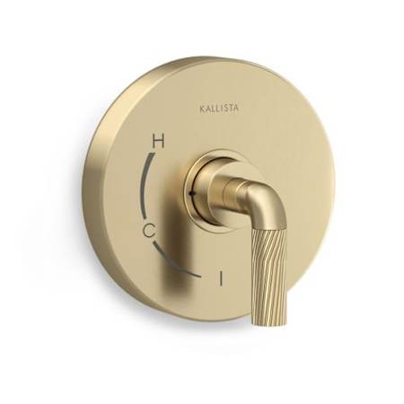 Kallista One Pressure Balanced Valve Trim Only with Single Lever Handle - Less Rough In Brushed French Gold