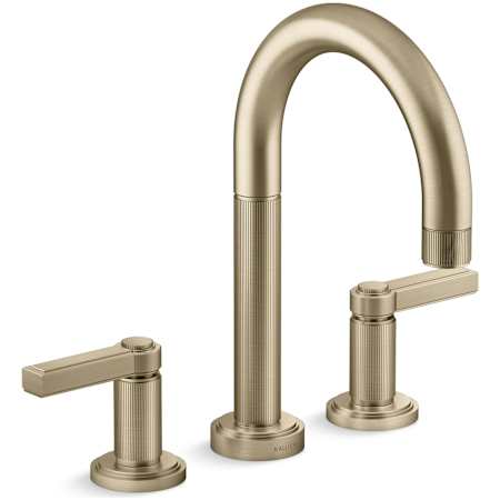 Kallista Vir Stil by L Kirar Deck Mounted Roman Tub Filler Brushed French Gold