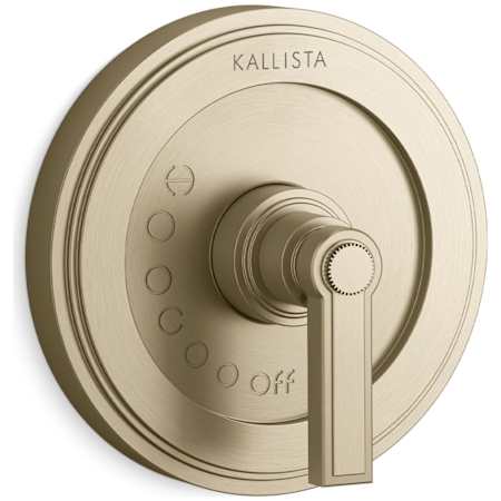 Kallista Vir Stil by L Kirar Pressure Balanced Valve Trim Only - Less Rough In Brushed French Gold