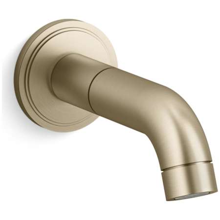 Kallista Vir Stil Minimal 7-1/16" Tub Spout Brushed French Gold