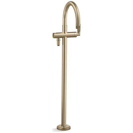 Kallista Vir Stil by L Kirar Floor Mounted Tub Filler Brushed French Gold