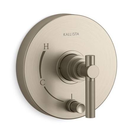 Kallista Central Park West Two Function Pressure Balanced Valve Trim Only with Single Lever Handle and Integrated Diverter - Less Rough In Brushed Bronze