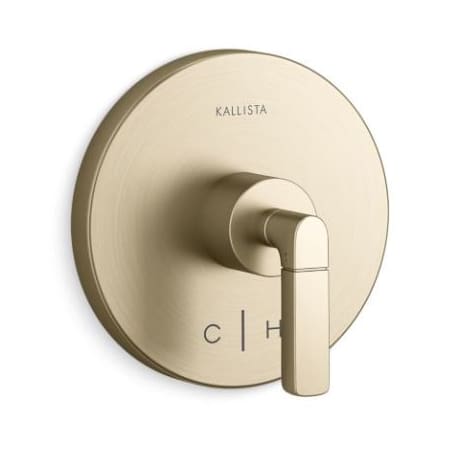 Kallista Nazare Thermostatic Trim with Lever Handle Brushed French Gold