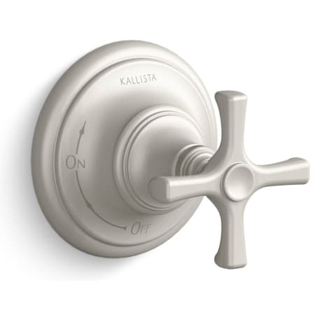 Kallista Bellis Cross Handle Volume Control Valve Trim - Less Rough In Brushed Nickel