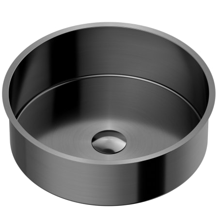 Karran USA Cinox 15-3/4" Circular Stainless Steel Undermount Bathroom Sink Gunmetal Grey