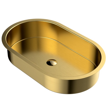 Karran USA Cinox 27-1/2" Oval Stainless Steel Undermount Bathroom Sink Gold