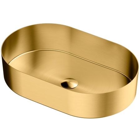 Karran USA Cinox 21-5/8" Oval Stainless Steel Vessel Bathroom Sink Gold