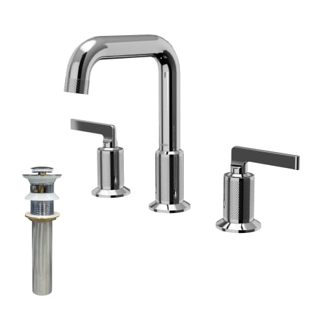 Karran USA Gillingham 1.2 GPM Widespread Bathroom Faucet with Push Pop-Up Drain Assembly Chrome