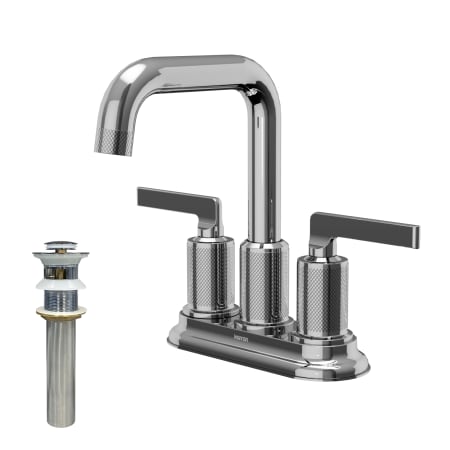 Karran USA Gillingham 1.2 GPM Centerset Bathroom Faucet with Push Pop-Up Drain Assembly Chrome