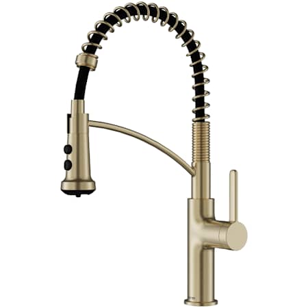 Karran USA Scottsdale 1.8 GPM Single Hole Pull Down Kitchen Faucet with 360 Swivel Spout and 3 or 5 Function Sprayhead Spot-Free Champagne Bronze