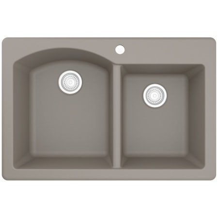 Karran USA Quartz QT 33" Drop In Double Basin Quartz Composite Kitchen Sink Concrete