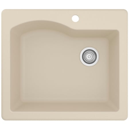 Karran USA Quartz QT 25" Drop In Single Basin Quartz Composite Kitchen Sink Bisque
