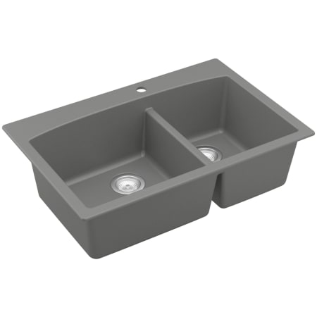 Karran USA Quartz QT 33" Drop In Double Basin Quartz Composite Kitchen Sink Grey