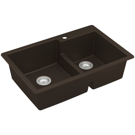 Karran USA Quartz QT 33" Drop In Double Basin Quartz Composite Kitchen Sink Brown