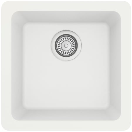 Karran USA Quartz QU 16-5/8" Undermount Single Basin Quartz Composite Kitchen/Bar Sink White