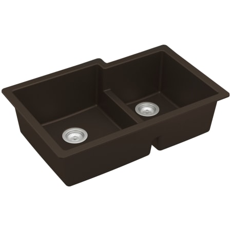 Karran USA Quartz QU 32" Undermount Double Basin Quartz Composite Kitchen Sink Brown