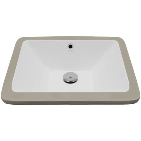 Karran USA Valera 17" Rectangular Vitreous China Undermount Bathroom Sink with Overflow White