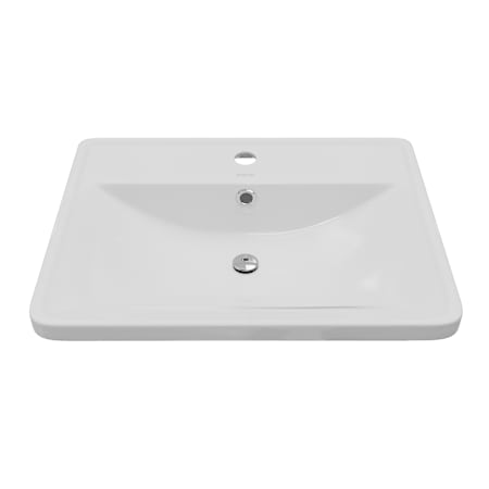 Karran USA Valera 20-3/8" Rectangular Vitreous China Drop In Bathroom Sink with Overflow and 1 Faucet Hole White