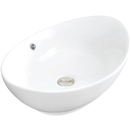 Karran USA Valera 22-7/8" Oval Vitreous China Vessel Bathroom Sink with Overflow White