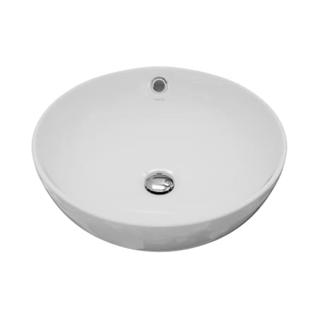 Karran USA Valera 16-5/8" Circular Vitreous China Vessel Bathroom Sink with Overflow White
