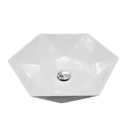 Karran USA Valera 18-3/4" Hexagonal Vitreous China Vessel Bathroom Sink White
