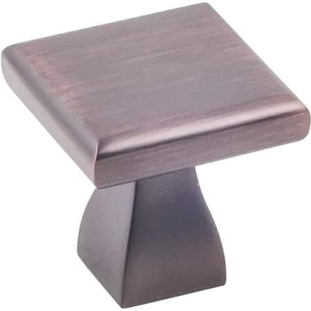 KasaWare Flared Foot Pack of (4) - 1" Square Elegant Hourglass Cabinet / Drawer Knobs Brushed Oil Rubbed Bronze