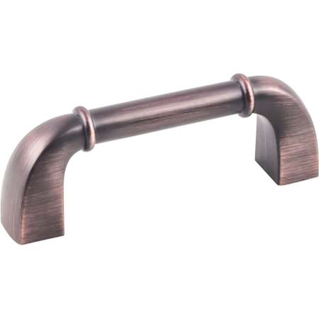 KasaWare Bold Pack of (2) - 3" Center to Center Contemporary Industrial Curved Cabinet Handles / Drawer Pulls Brushed Oil Rubbed Bronze