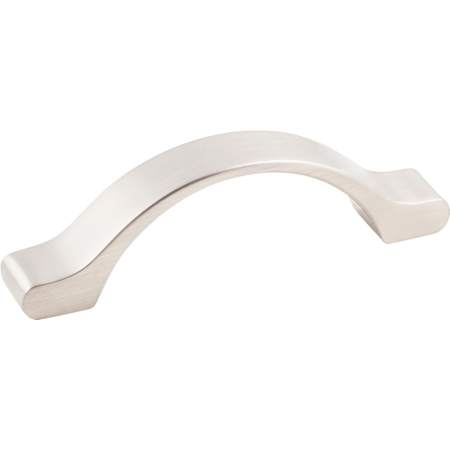 KasaWare Elegant Pack of (2) - 3" Center to Center Arch Bow Cabinet Handles / Drawer Pulls with Flared Ends Satin Nickel
