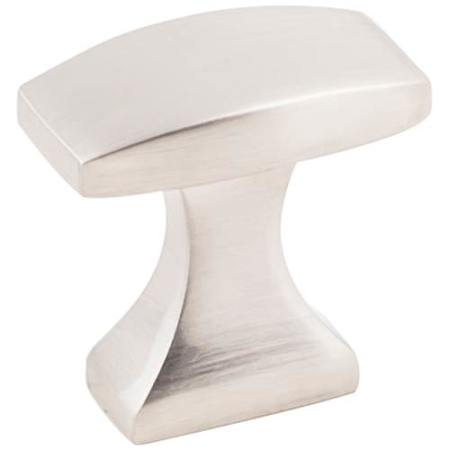 KasaWare Contemporary Bold Pack of (10) - 1-1/8 Inch Angled Rectangular Cabinet Drawer Knobs Satin Nickel