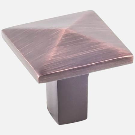 KasaWare Contemporary Pack of (10) - 1-1/8 Inch Pyramid Square Cabinet / Drawer Knobs - FINAL SALE Brushed Oil Rubbed Bronze