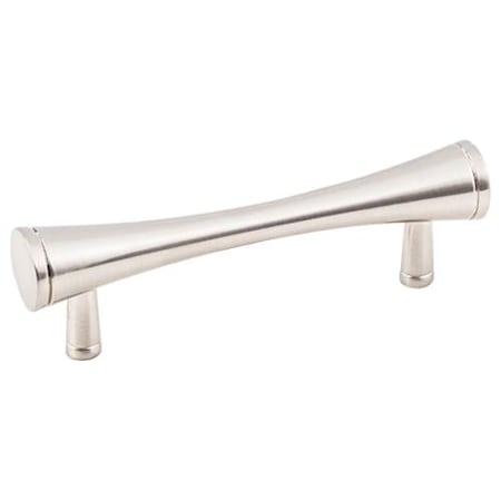 KasaWare Hourglass Pack of (8) - 3 Inch Center to Center Tapered Cabinet Bar Handles / Drawer Bar Pulls Satin Nickel