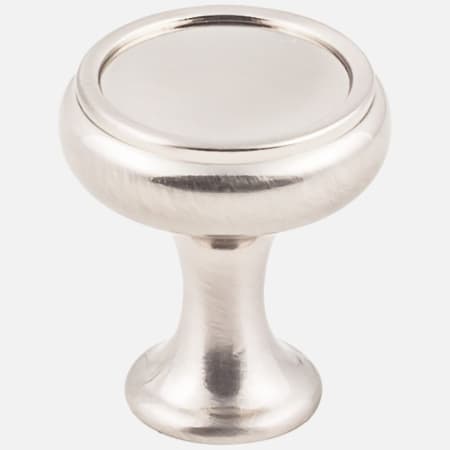 KasaWare Traditional Pack of (10) - 1-1/8 Inch Ringed Mushroom Round Cabinet Drawer Knobs Satin Nickel