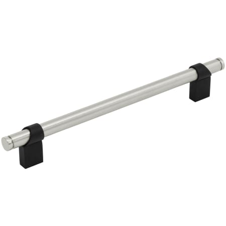 Keeler Sydney 7-9/16" Center to Center Solid Brass Split Finish Custom Luxury Cabinet Bar Handle / Drawer Bar Pull Matte Oil Rubbed Bronze / Satin Nickel