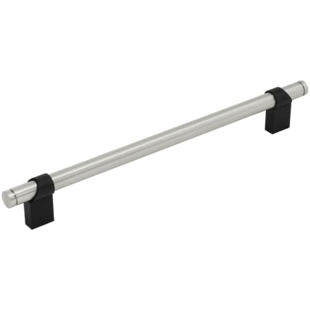 Keeler Sydney 8-13/16" Center to Center Solid Brass Split Finish Custom Luxury Cabinet Bar Handle / Drawer Bar Pull Matte Oil Rubbed Bronze / Satin Nickel
