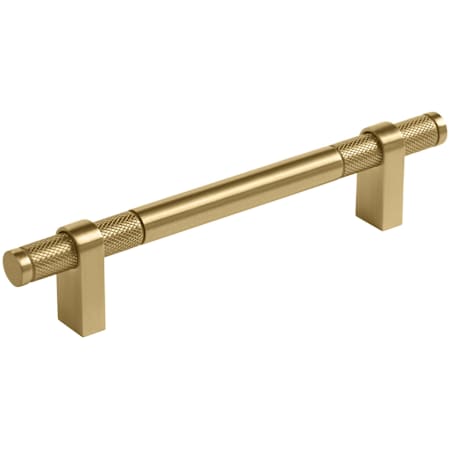 Keeler Beaumont 5-1/16" Center to Center Diamond Knurled Solid Brass Custom Luxury Exclusive Cabinet Bar Handle / Drawer Bar Pull Satin Brass