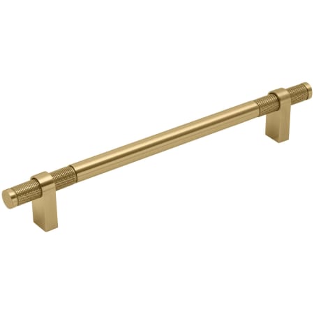 Keeler Beaumont 7-9/16" Center to Center Diamond Knurled Solid Brass Custom Exclusive Luxury Cabinet Bar Handle Satin Brass