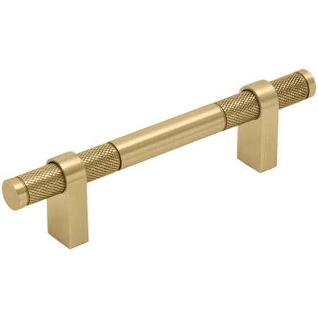 Keeler Beaumont 3-3/4" Center to Center Diamond Knurled Solid Brass Custom Exclusive Luxury Cabinet Bar Handle Satin Brass