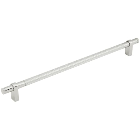 Keeler Marianna 12" Center to Center Reeded Barrel Solid Brass Custom Exclusive Cabinet Bar Handle / Drawer Bar Pull Polished Nickel