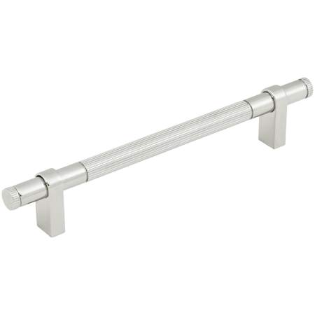 Keeler Marianna 6-5/16" Center to Center Reeded Barrel Custom Exclusive Solid Brass Cabinet Bar Handle Polished Nickel