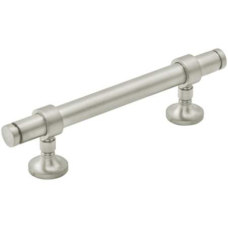 Keeler Cordelia 3-3/4" Center to Center Solid Brass Modern Industrial Custom Exclusive Cabinet Bar Handle / Drawer Bar Pull Satin Nickel