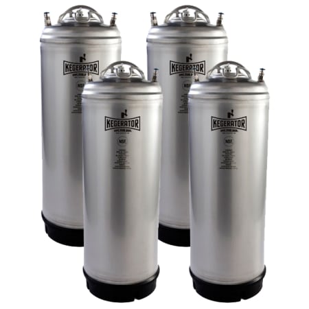 Kegerator.com 5 Gallon Ball Lock Keg NSF Metal Strap Set of 4 Stainless Steel