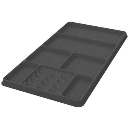 Kessebohmer CONERO 8-3/4" x 16-3/4" - 6 Pack Velvet Jewlery and Ring Tray Black / Grey